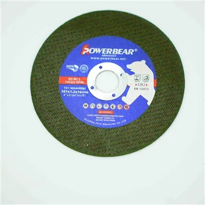 स्टेनलेस स्टील और धातु के लिए 4"107*1.2*16mm कटिंग डिस्क